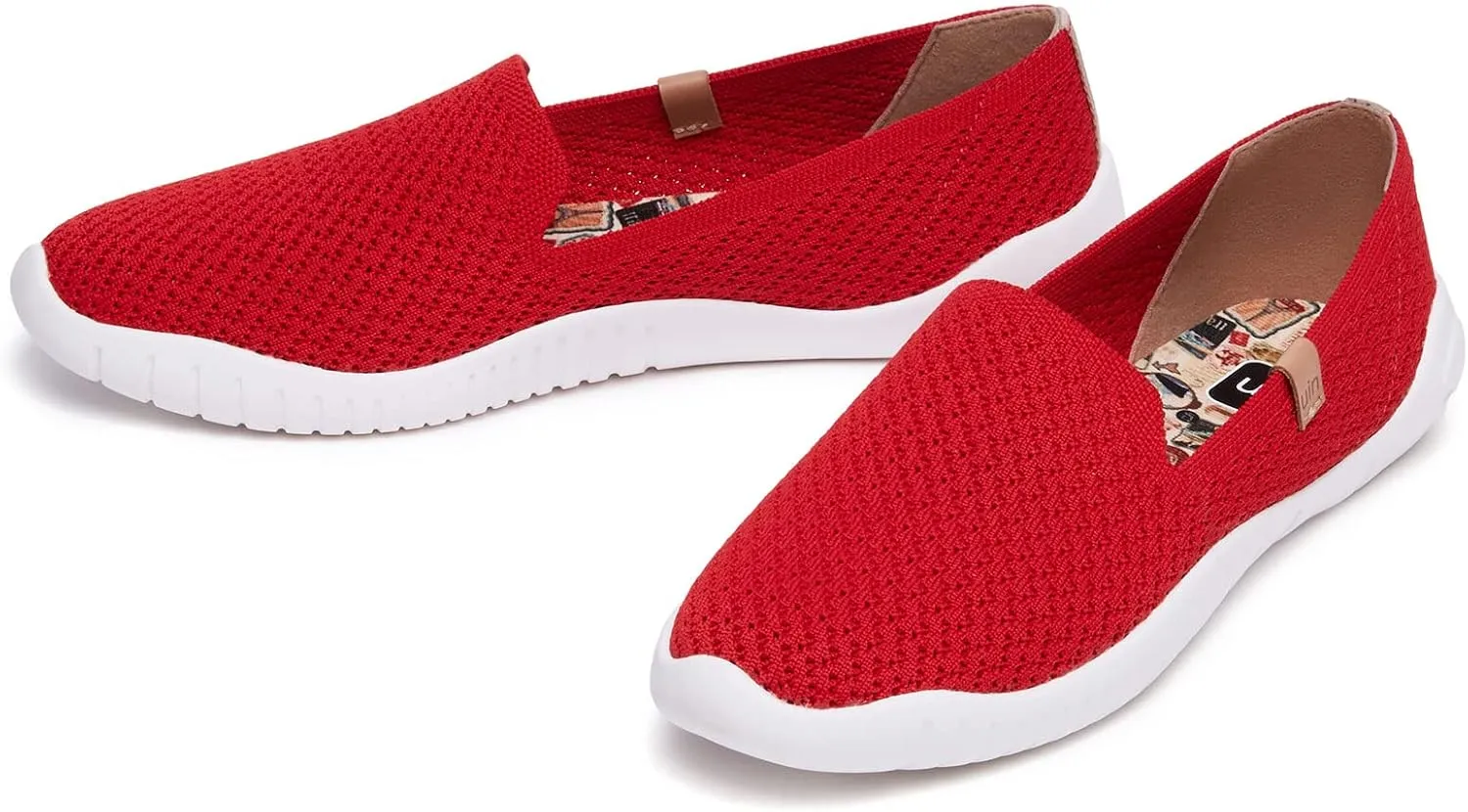 UIN Ballet Flats Shoes for Women Art Printed Wide Toe Casual Breathable Lightweight Slip On Women Loafers