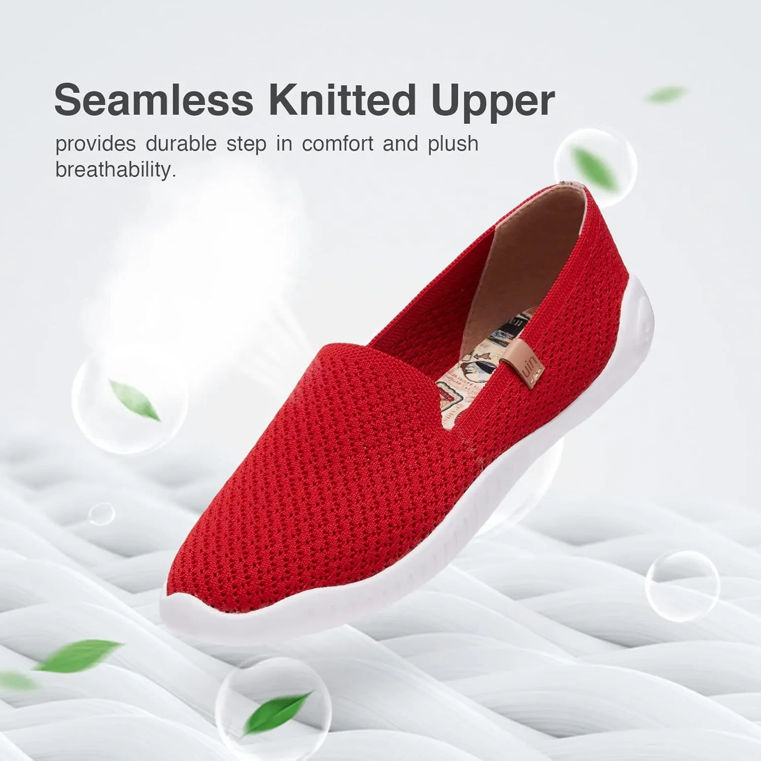 UIN Ballet Flats Shoes for Women Art Printed Wide Toe Casual Breathable Lightweight Slip On Women Loafers