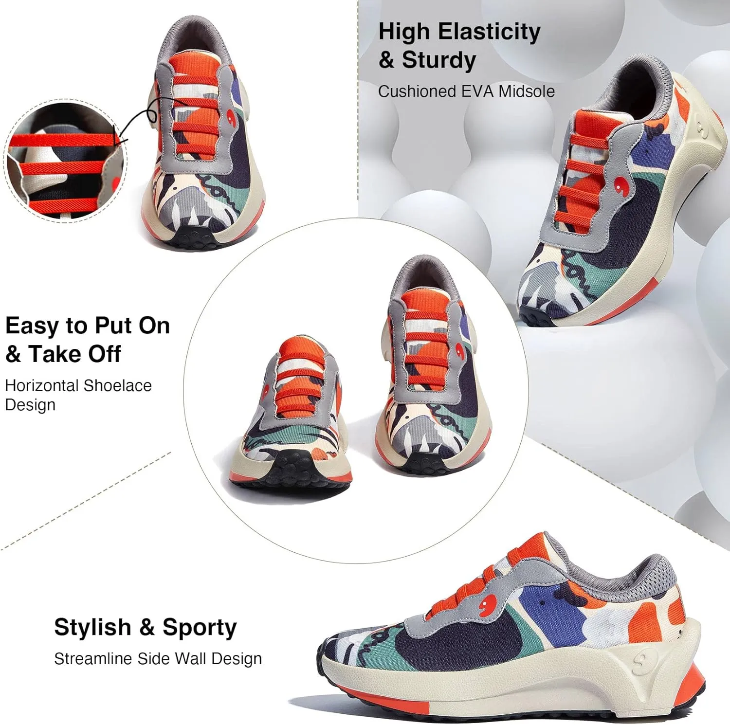 UIN Women's Retro Sneakers Lightweight Walking Casual Comfortable Art Painted Travel Shoes