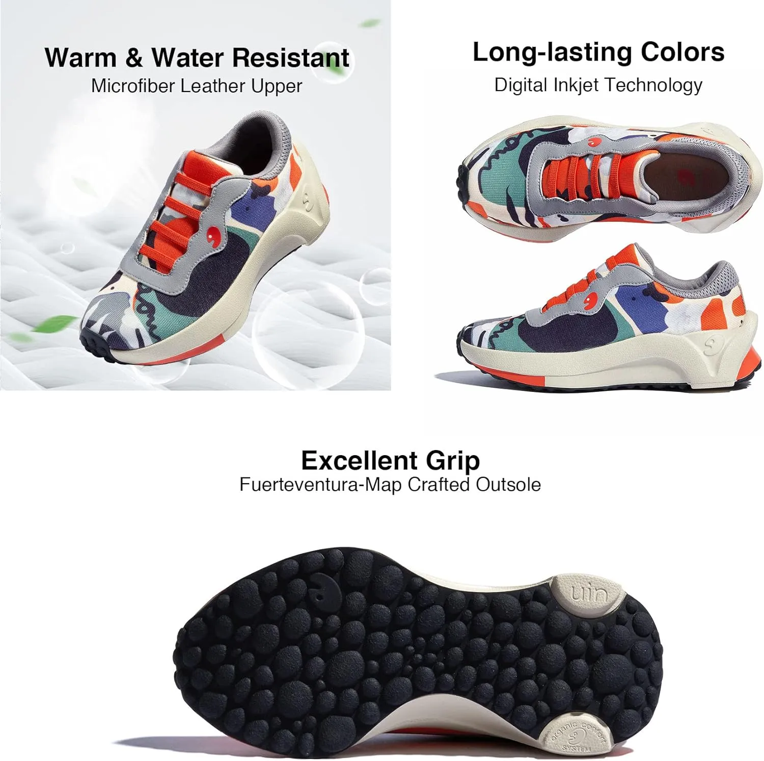 UIN Women's Retro Sneakers Lightweight Walking Casual Comfortable Art Painted Travel Shoes