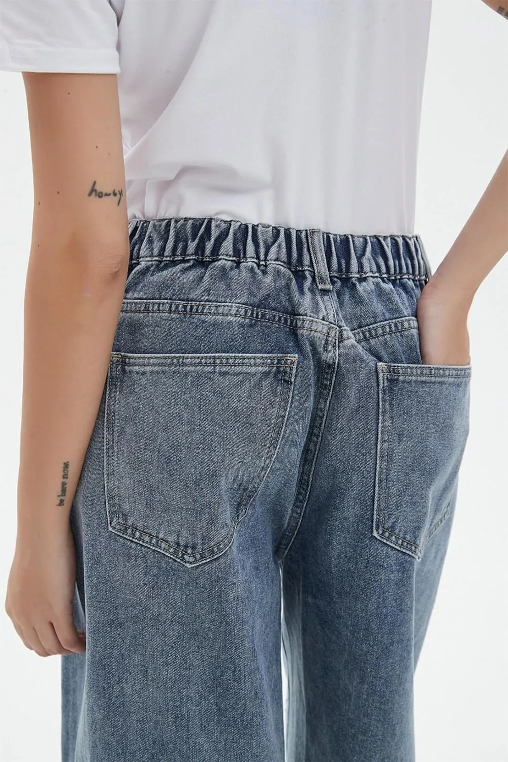 Unisex Y2k Jorts Women Baggy Star Denim Shorts Casual Patchwork Wide Leg Jeans Y2k Streetwear