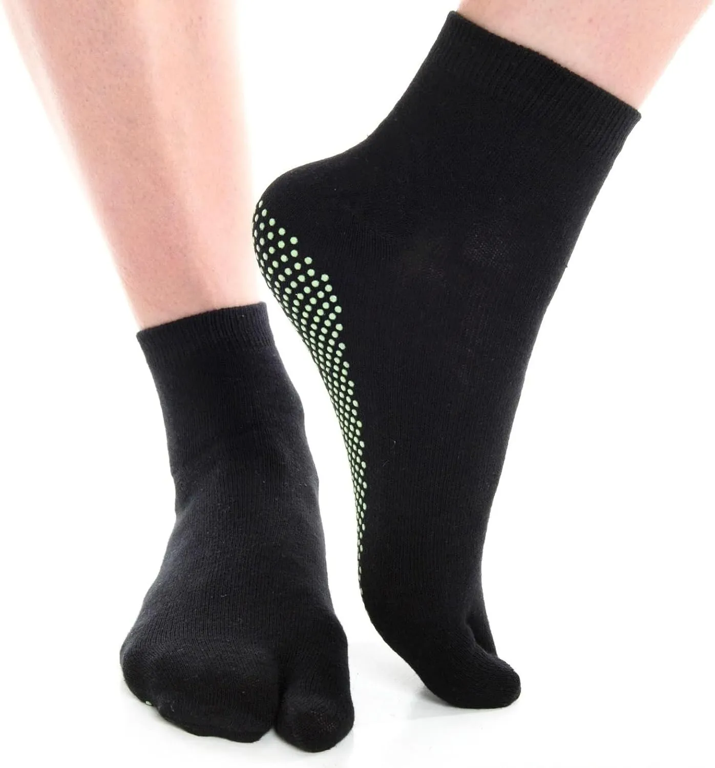V-Toe Non-Slip Flip-Flop Socks - Tabi Split Toe Socks for Women & Men Size - Unisex Toes Separated Yoga Socks