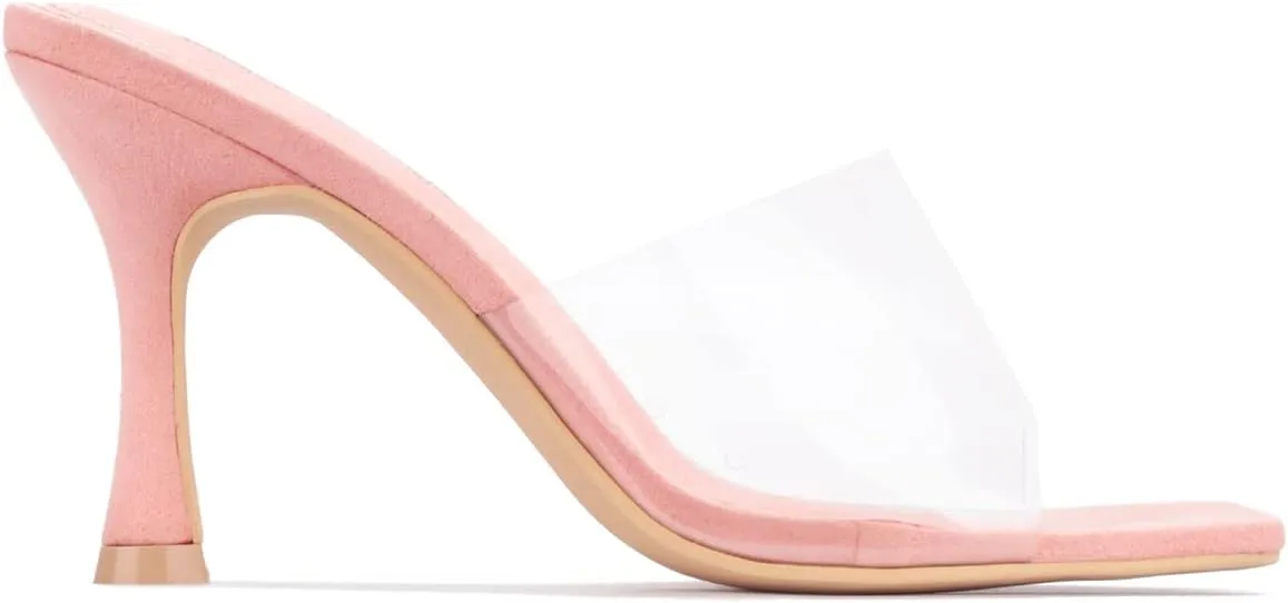 Veja Clear Square Toe Mid High Heels (Veja)
