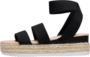 Vepose Women's 876 Cute Platform Wedge Sandals Open Toe, Espadrilles Sandals with Double Elastic Strap