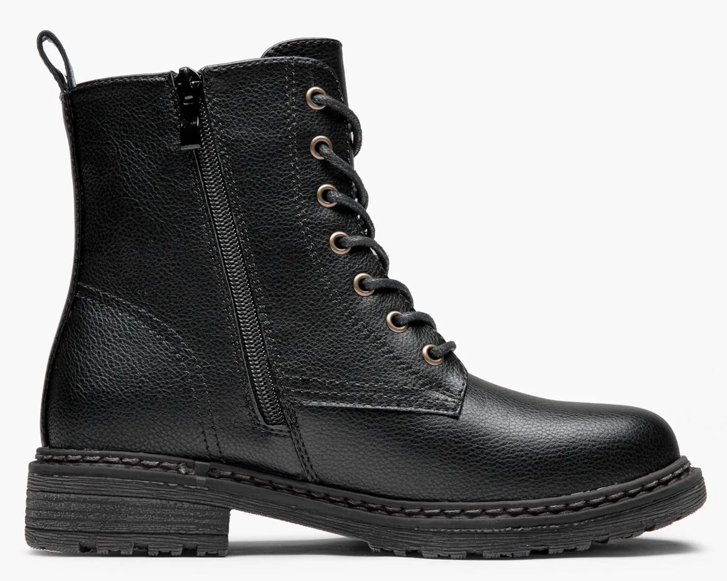 Vepose Women’s Combat Ankle Boots Lace up Classic Short Low Heel Zipper 9623 Booties