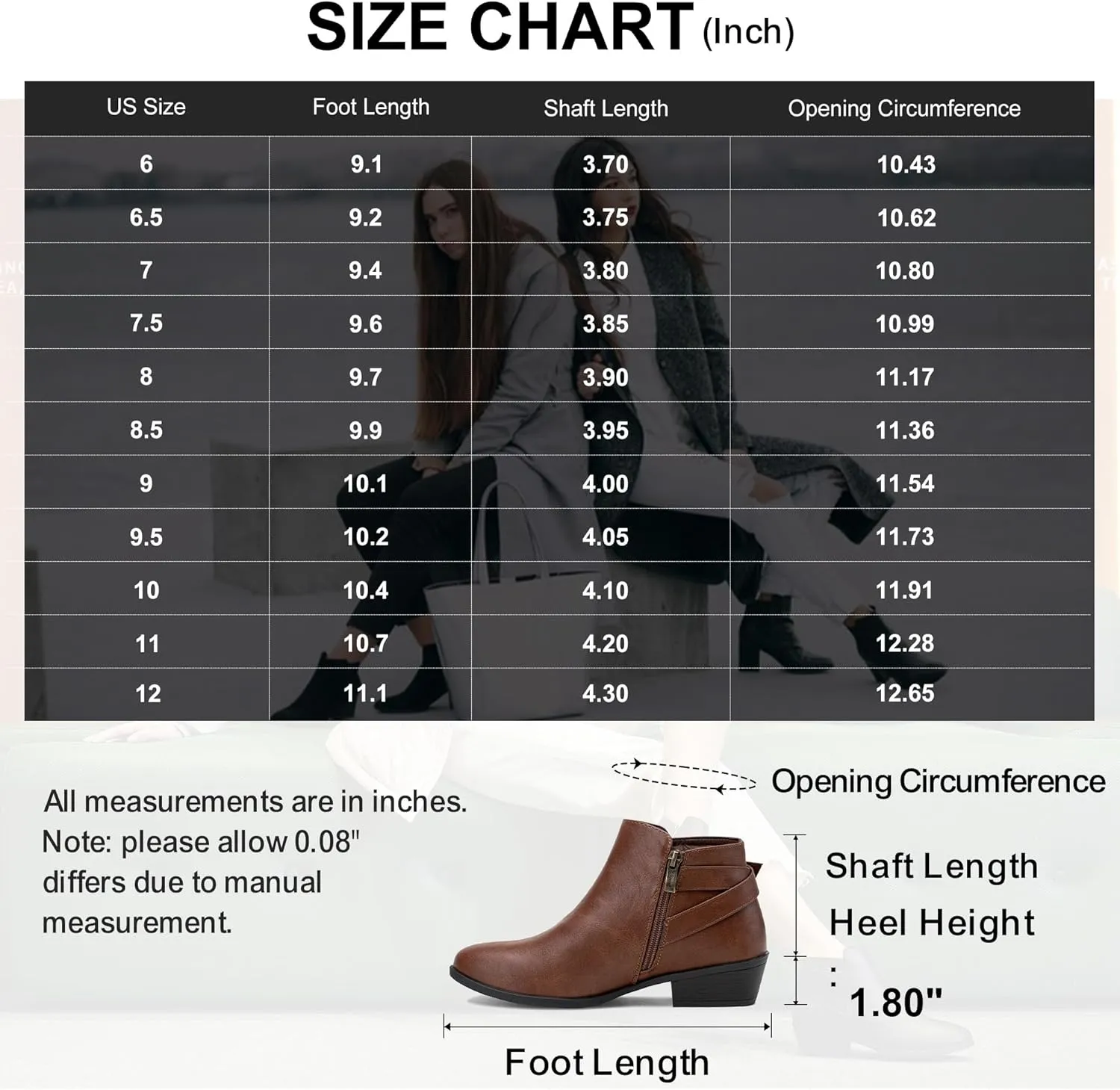 Vepose Women's Short Ankle Boots Low Heel, Western Cutout Perforated Booties