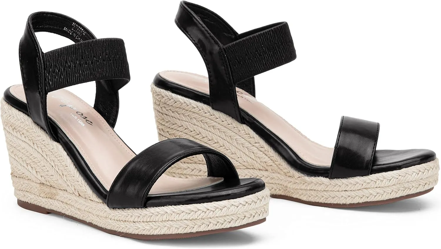 Vepose Women's Wedge Sandals Platform Espadrilles Sandals Elasitc Ankle Strap Open Toe 881 Sandals with 3.5" Inchs High Heel Summer Shoes