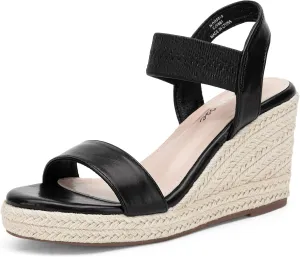 Vepose Women's Wedge Sandals Platform Espadrilles Sandals Elasitc Ankle Strap Open Toe 881 Sandals with 3.5" Inchs High Heel Summer Shoes