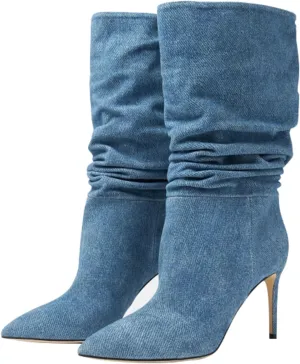 Vertundy Mid Calf Boot For Women Party Fashion Casual Booties