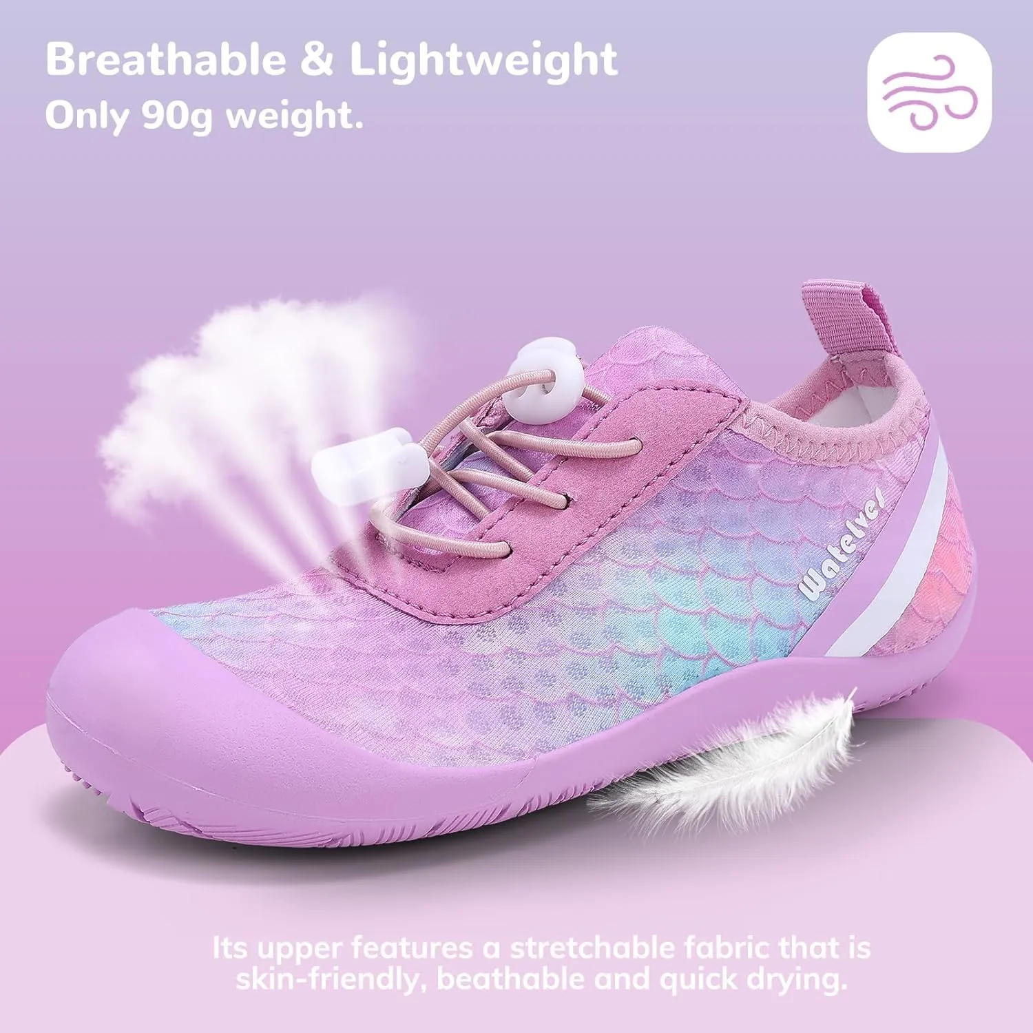 WateLves Wide Toddler Water Shoes Kids Barefoot Athletic Sneakers Girls Boys Quick Dry Aqua Socks for Beach Hiking Swim Kayak Sport Accessories, Camping Essentials