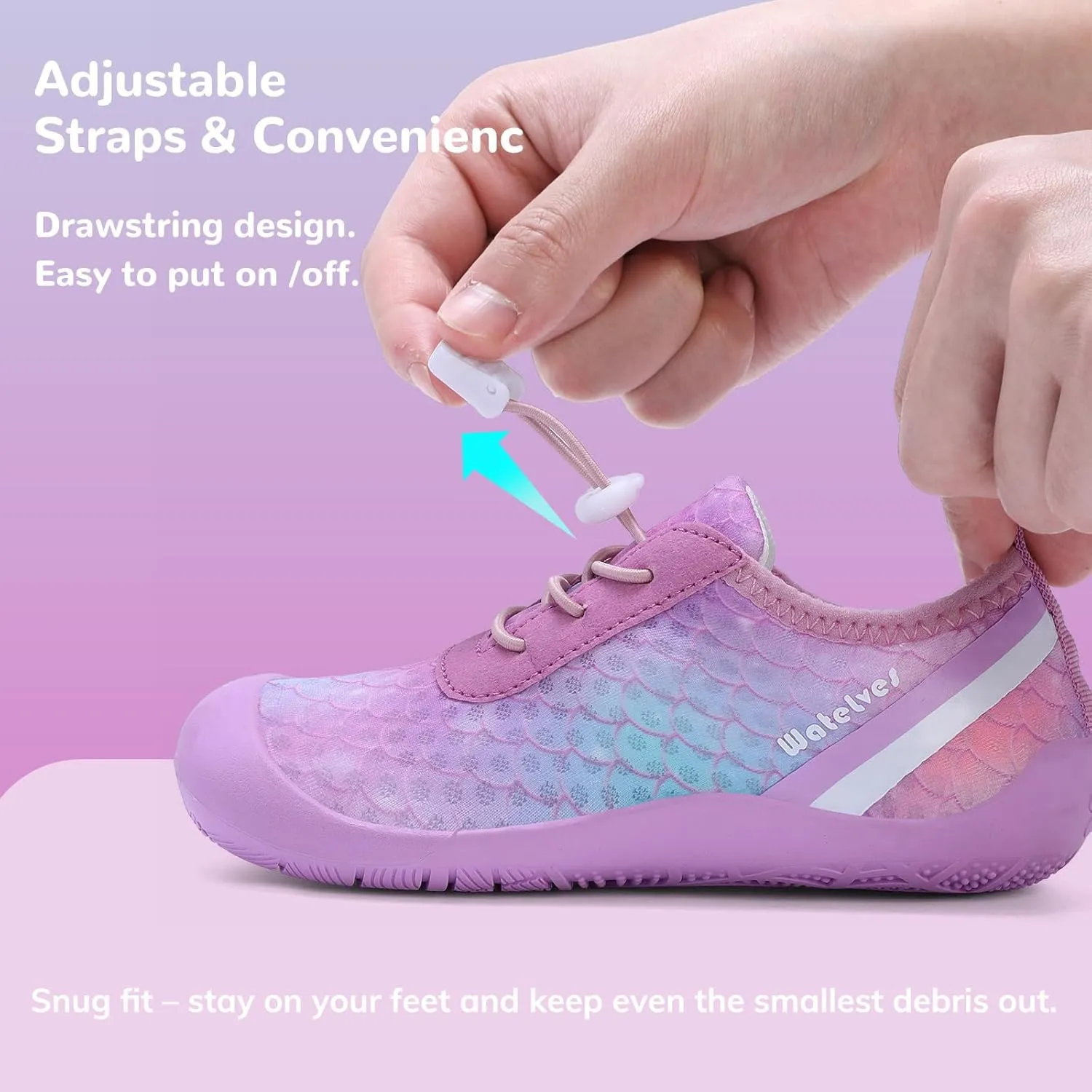 WateLves Wide Toddler Water Shoes Kids Barefoot Athletic Sneakers Girls Boys Quick Dry Aqua Socks for Beach Hiking Swim Kayak Sport Accessories, Camping Essentials