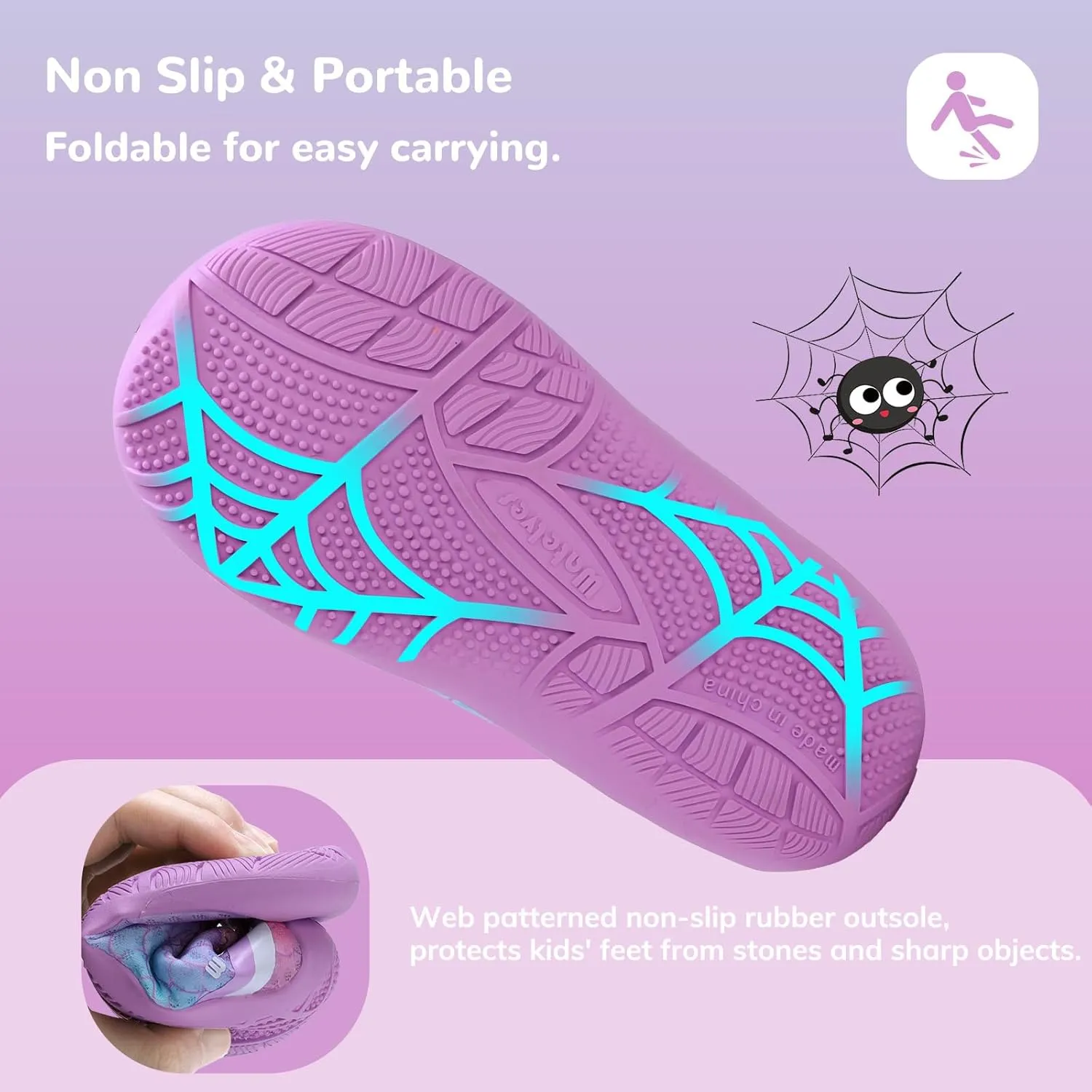 WateLves Wide Toddler Water Shoes Kids Barefoot Athletic Sneakers Girls Boys Quick Dry Aqua Socks for Beach Hiking Swim Kayak Sport Accessories, Camping Essentials