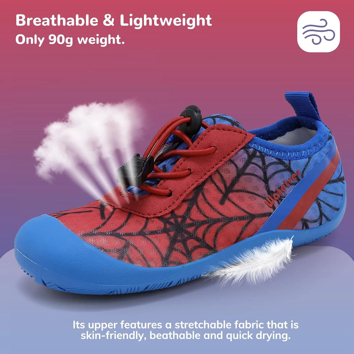 WateLves Wide Toddler Water Shoes Kids Barefoot Athletic Sneakers Girls Boys Quick Dry Aqua Socks for Beach Hiking Swim Kayak Sport Accessories, Camping Essentials