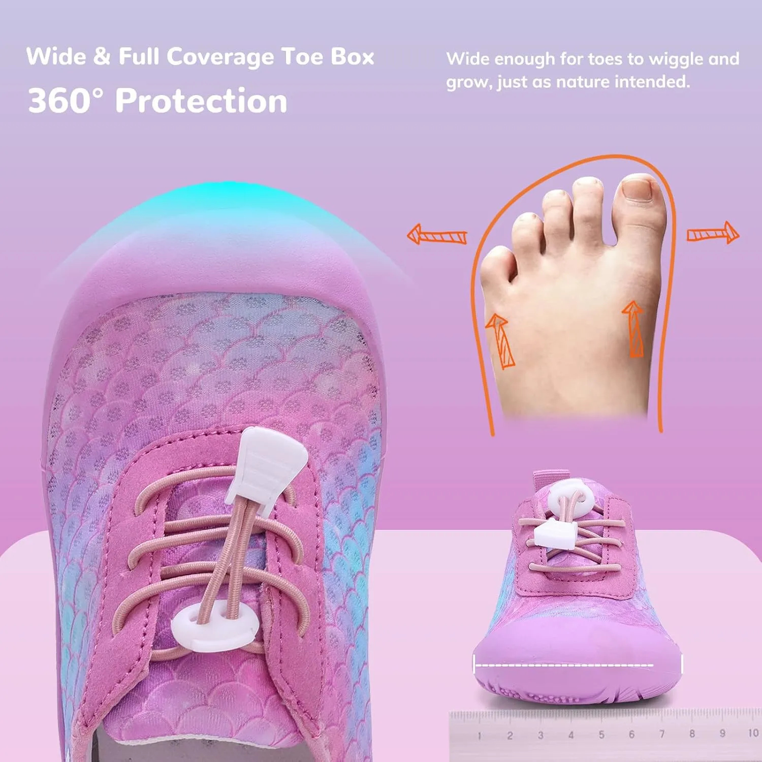 WateLves Wide Toddler Water Shoes Kids Barefoot Athletic Sneakers Girls Boys Quick Dry Aqua Socks for Beach Hiking Swim Kayak Sport Accessories, Camping Essentials