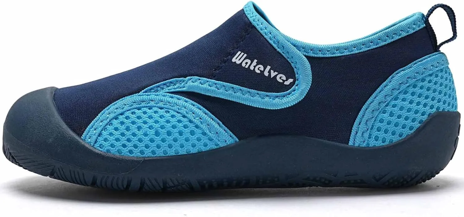 WateLves Wide Toddler Water Shoes Kids Quick Dry Barefoot Shoes Girls Boys Aqua Athletic Sneakers for Beach Hiking Swim Kayak Sport Accessories, Camping Essentials