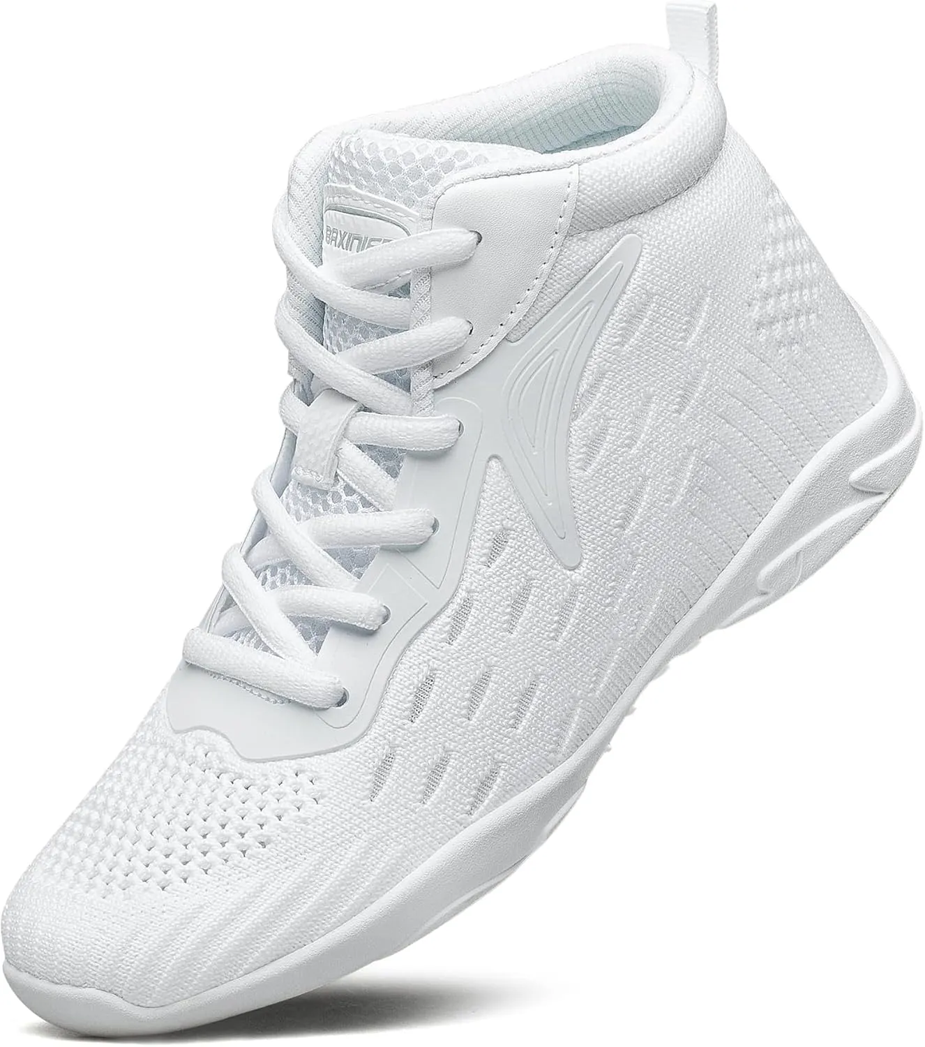 White High Top Cheer Shoes Girls Cheerleading Lightweight Shoes Dance Sneakers