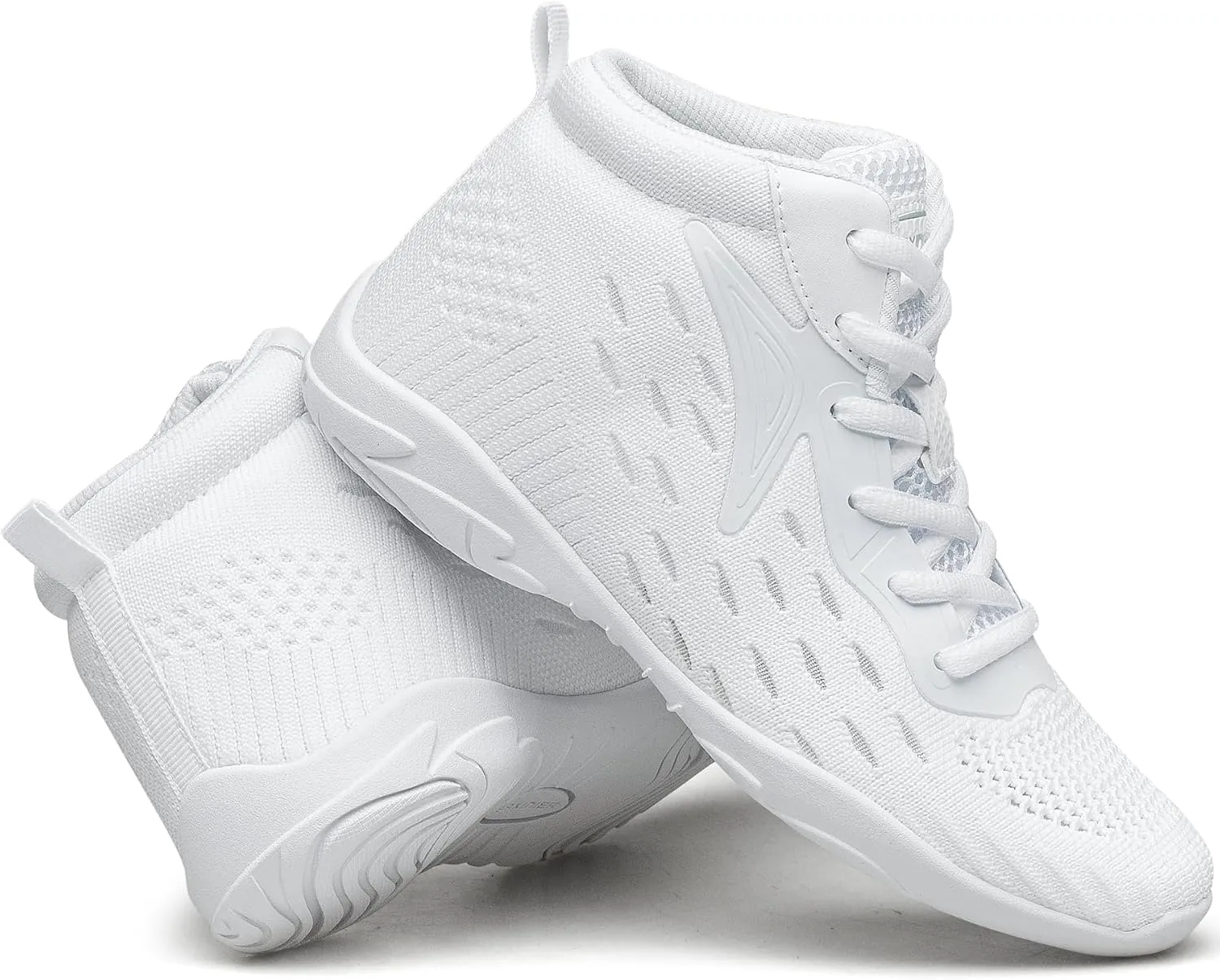 White High Top Cheer Shoes Girls Cheerleading Lightweight Shoes Dance Sneakers