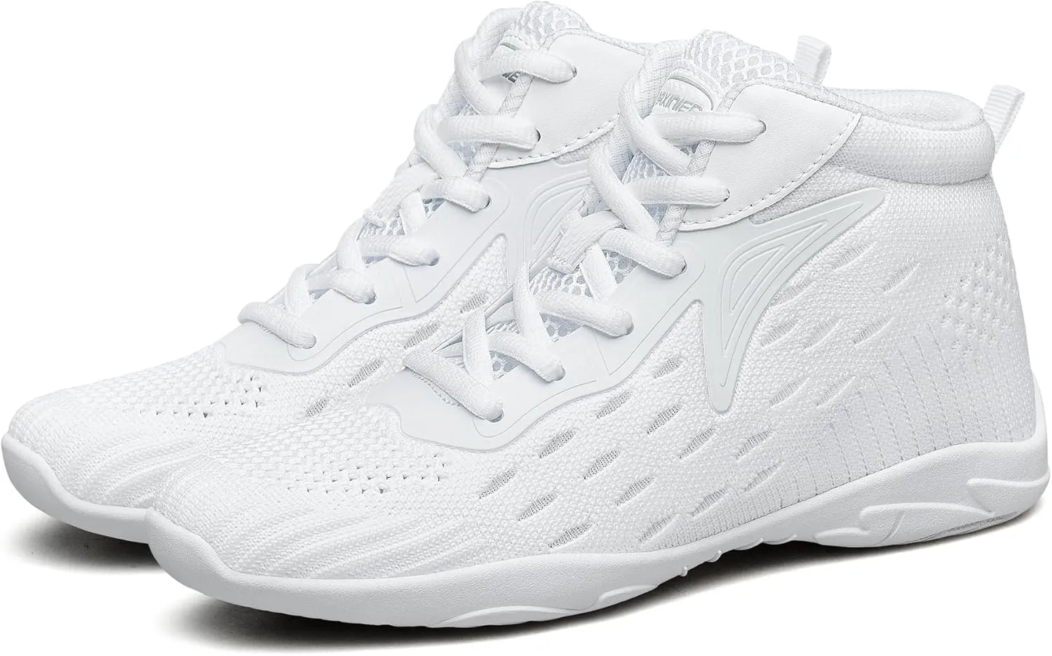 White High Top Cheer Shoes Girls Cheerleading Lightweight Shoes Dance Sneakers
