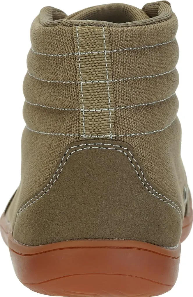 WHITIN Men's Wide Hi-top Minimalist Barefoot Sneakers | Zero Drop Sole | Cushioned Ankle Support