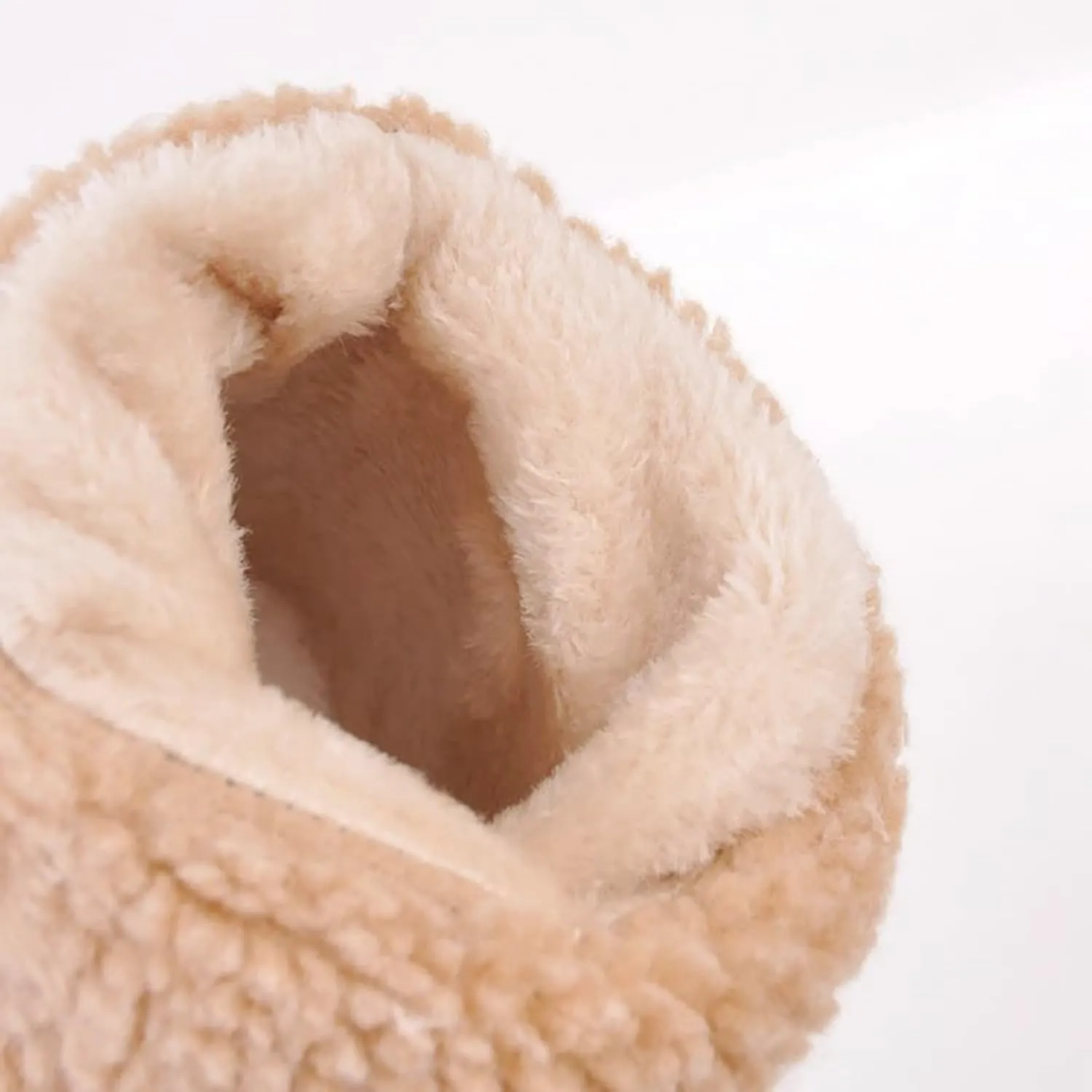Women Cute Warm Short Boots Women's Winter Snow Fleece Suede Chunky Mid Heel Round Toe Ankle Booties