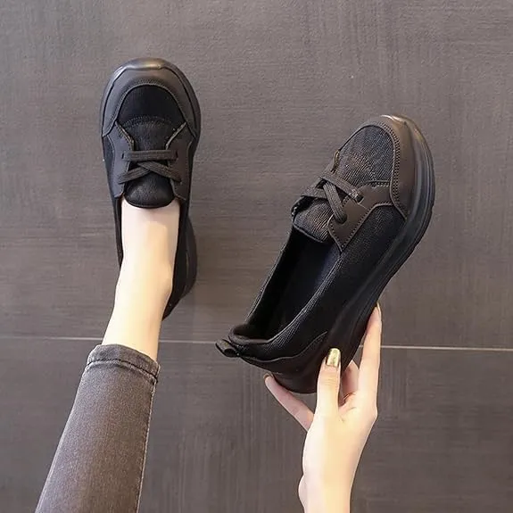 Women Orthopedic Walking Shoes,Women’s Breathable Slip on Arch Support Non-Slip Shoes 2024 Wide Width Fit Walking Woven Orthopedic Soft Loafers Sneakers Boat Shoes