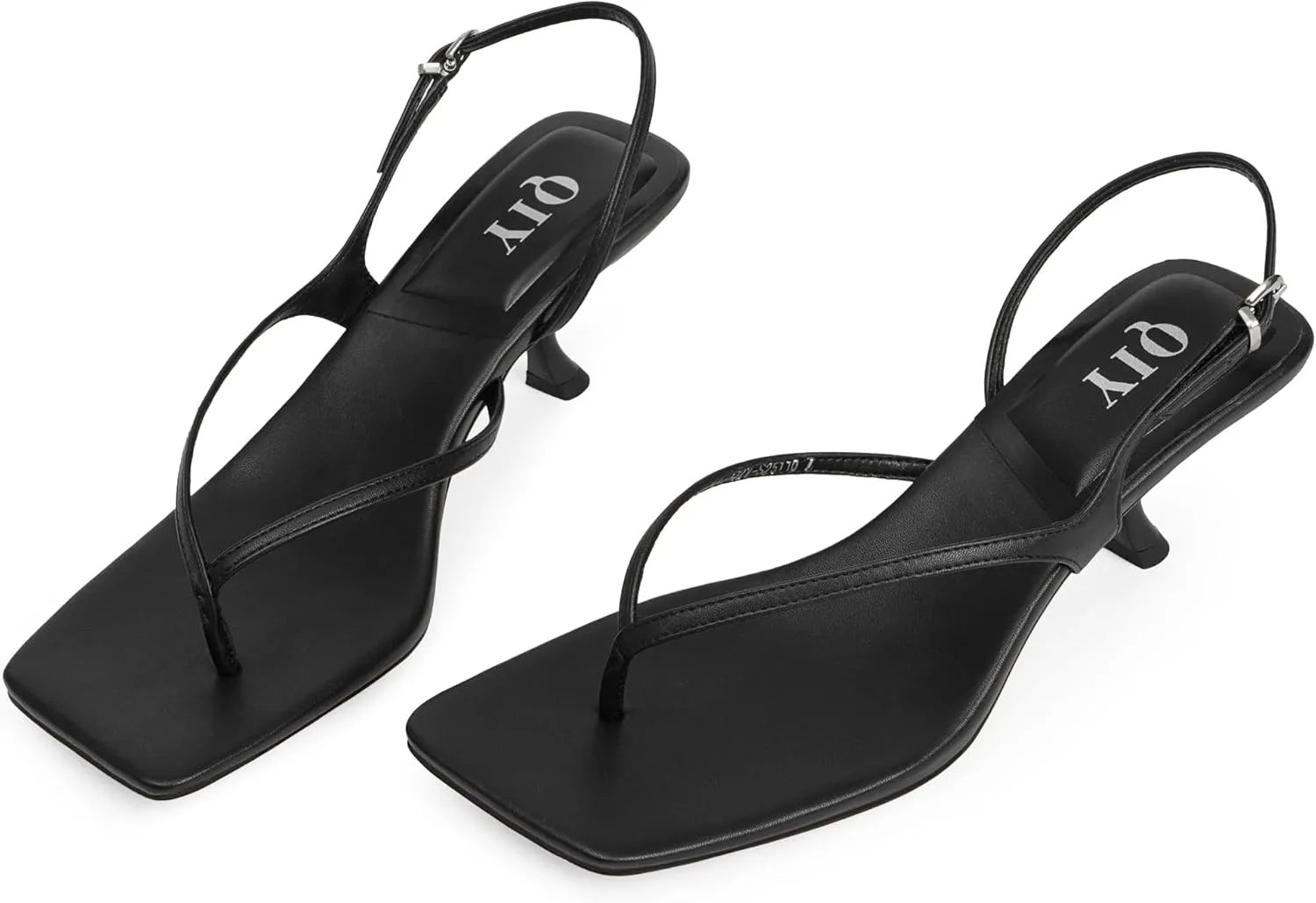 Women Sandals Kitten Heels for Women Flip Flops Square Open Toe Thong Heeled Sandals Comfort Party Dress Shoes