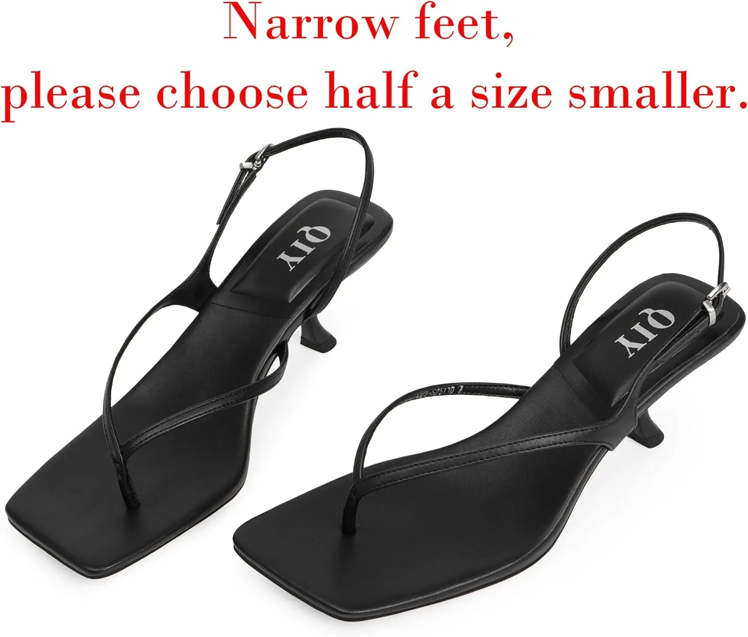 Women Sandals Kitten Heels for Women Flip Flops Square Open Toe Thong Heeled Sandals Comfort Party Dress Shoes