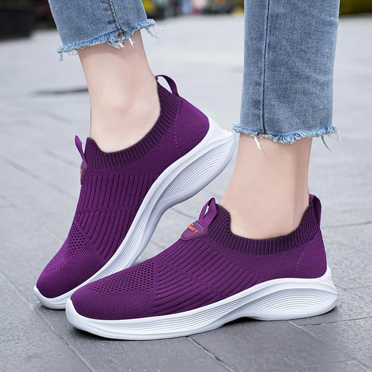 Women Sneakers Seasonal Couple Fashion Simple Solid Color Lightweight Comfortable Flat Sneaker Booties for Women No Heel