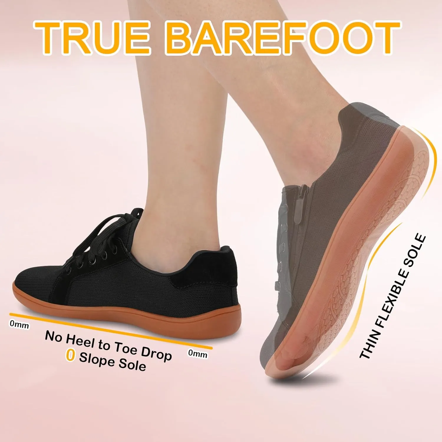 Womens Barefoot Walking Shoes Wide Toe Fashion Sneakers Comfortable Casual Shoes Zero Drop Minimalist Shoes