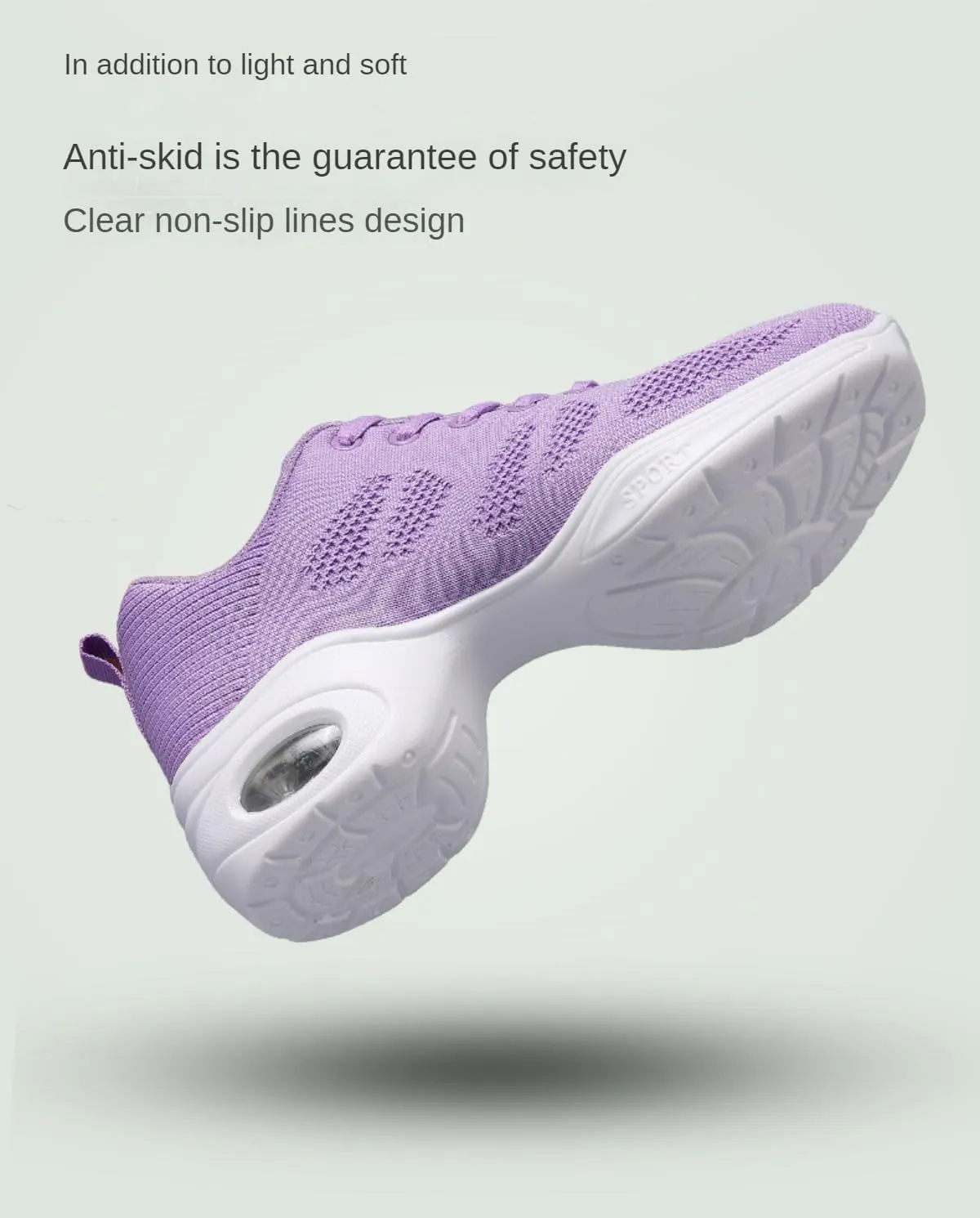 Women's Breathable Air Cushion Jazz Dance Shoes Lace Up Mesh Sneakers Athletic Walking Dance Thick Soled