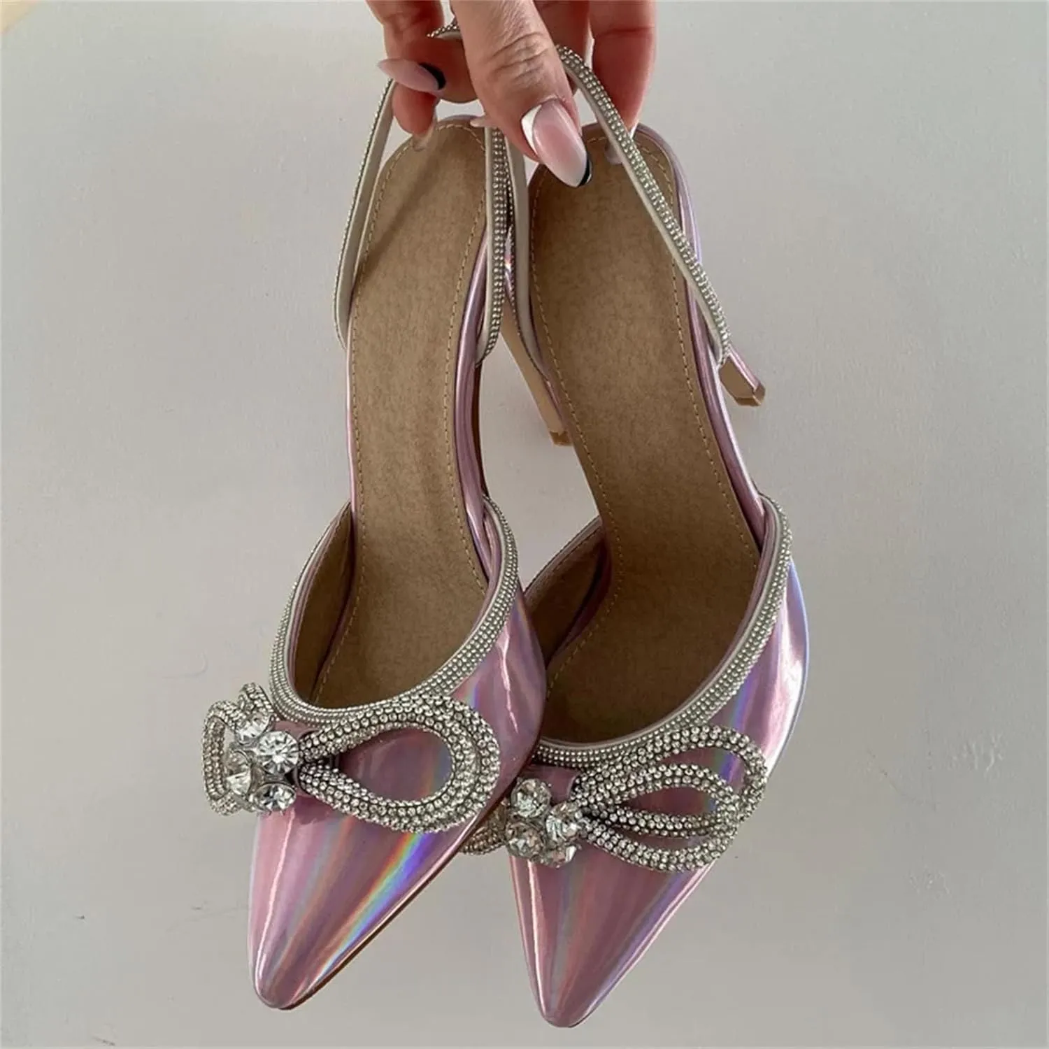 Women's Crystal Butterfly Sandals - Shiny Wedding Gift Heels