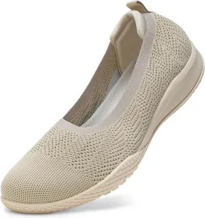 Women's Flats Slip On Go Walk Shoes for Women Comfortable Walking Sneakers Knit Low Wedge Dressy Ballet Shoes Zapatos para Mujer