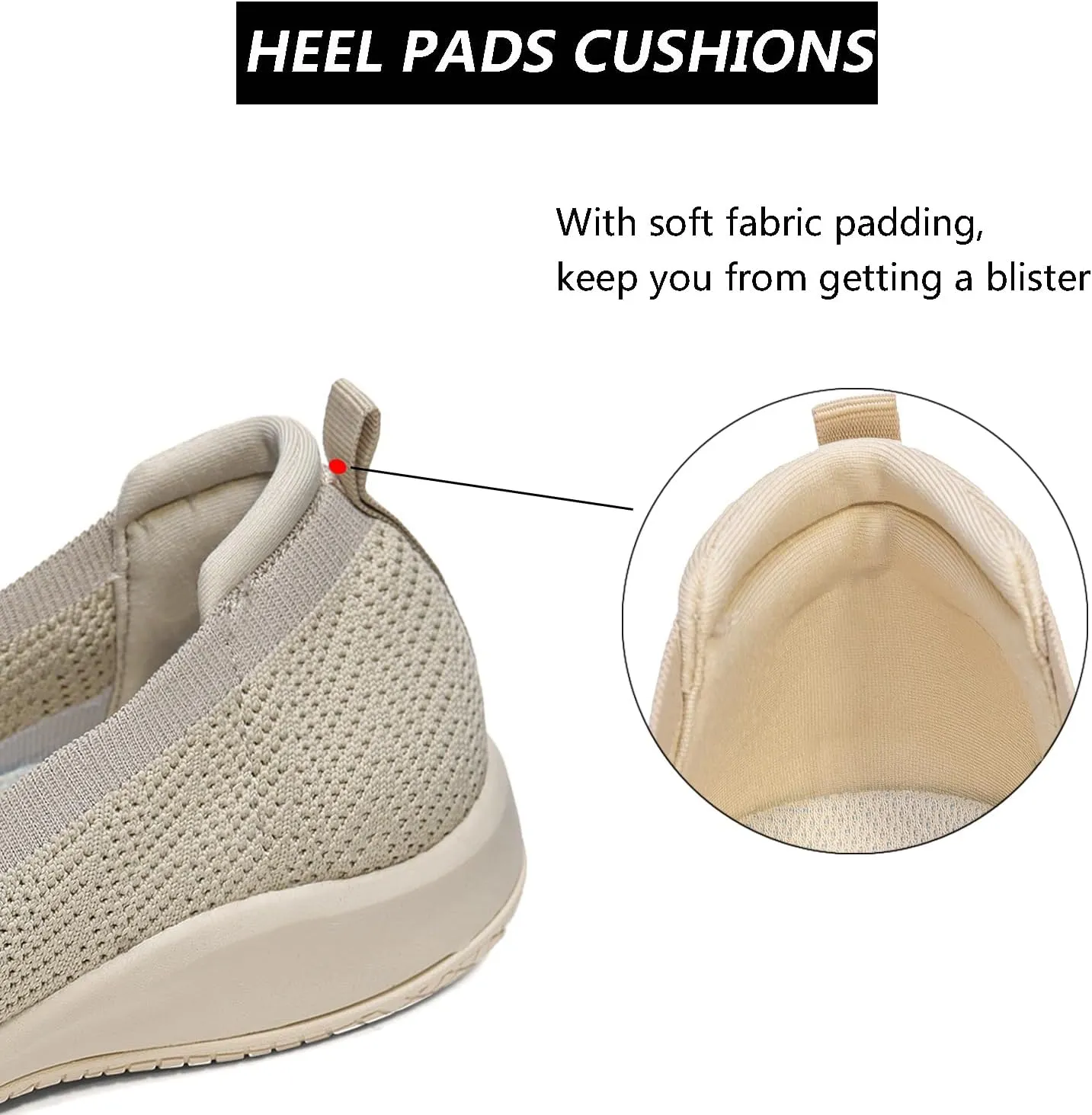 Women's Flats Slip On Go Walk Shoes for Women Comfortable Walking Sneakers Knit Low Wedge Dressy Ballet Shoes Zapatos para Mujer