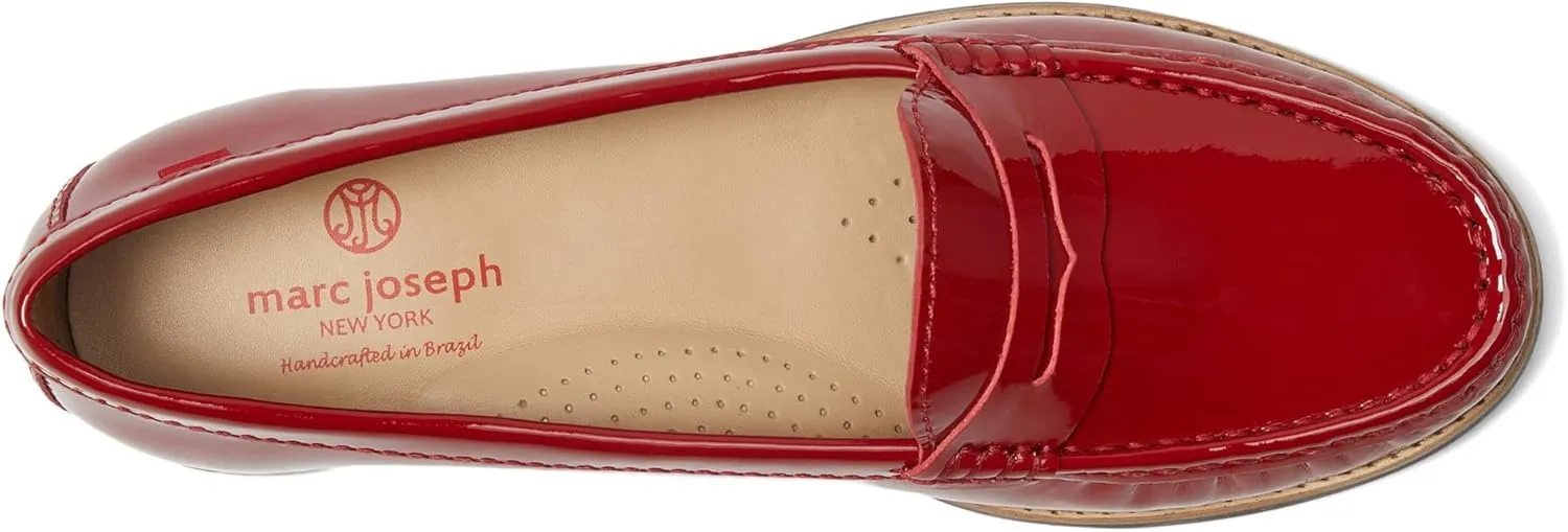 Womens Genuine Leather Comfort Slip on Penny Loafers
