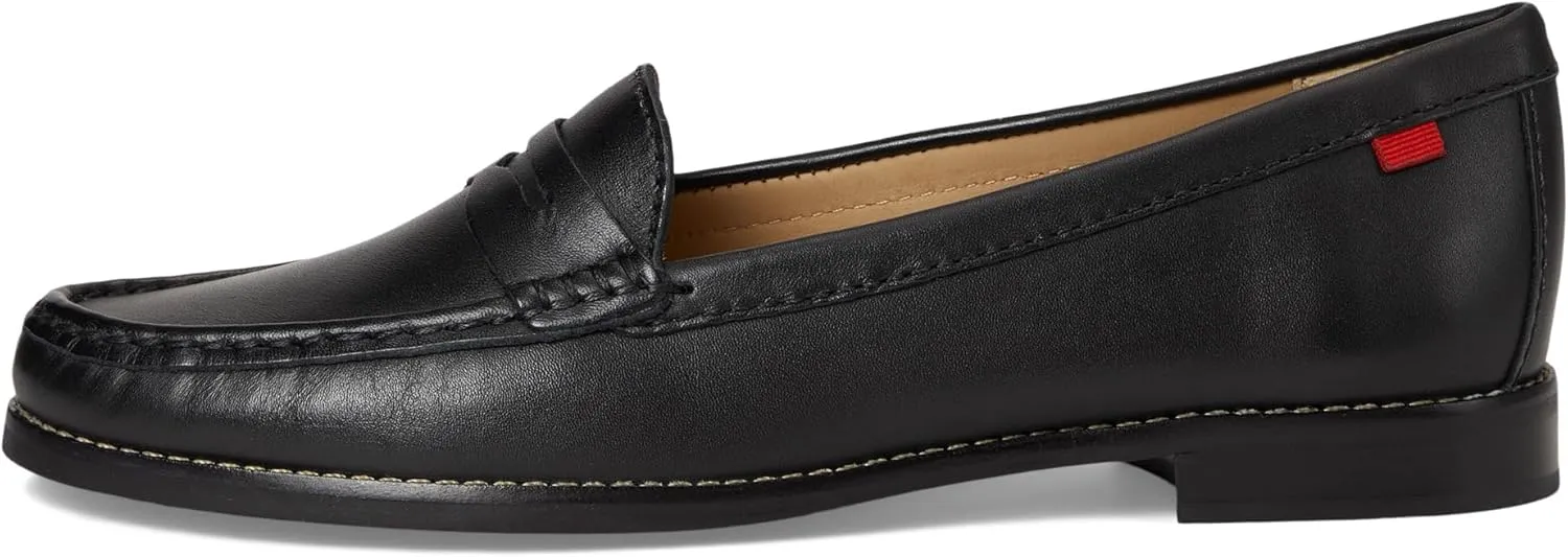 Womens Genuine Leather Comfort Slip on Penny Loafers