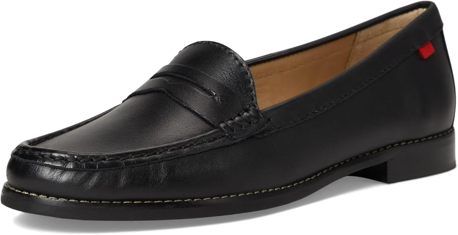 Womens Genuine Leather Comfort Slip on Penny Loafers
