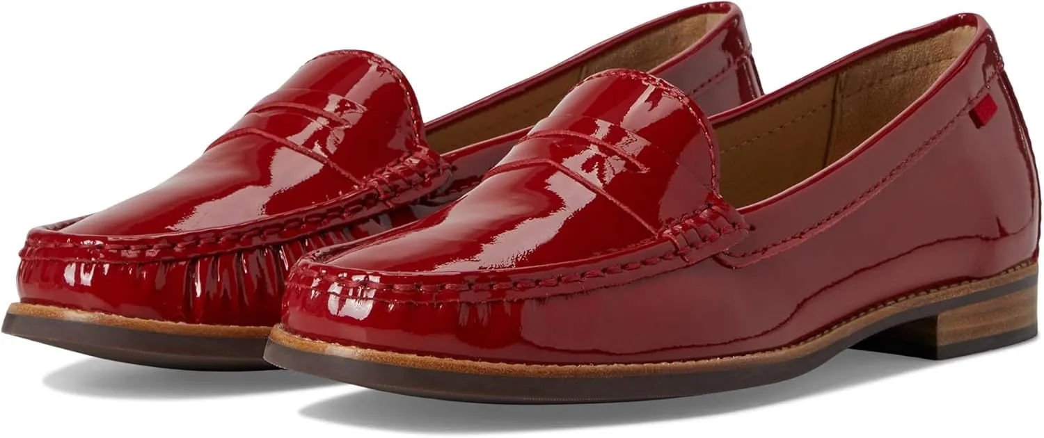Womens Genuine Leather Comfort Slip on Penny Loafers
