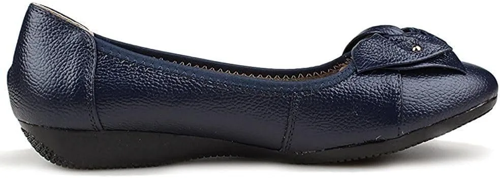 Women's Genuine Leather Loafers Flats Working Shoes Slip Ons