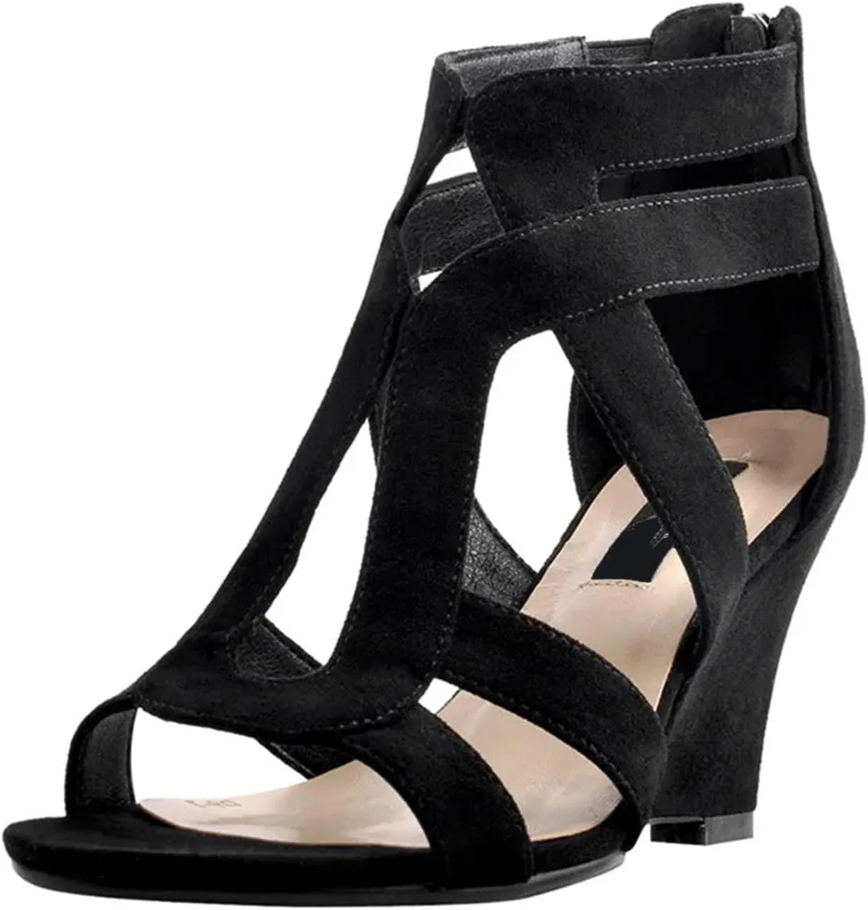 Women's Gladiator Cut-Out Wedge Sandals - Peep Toe Casual Party Shoes