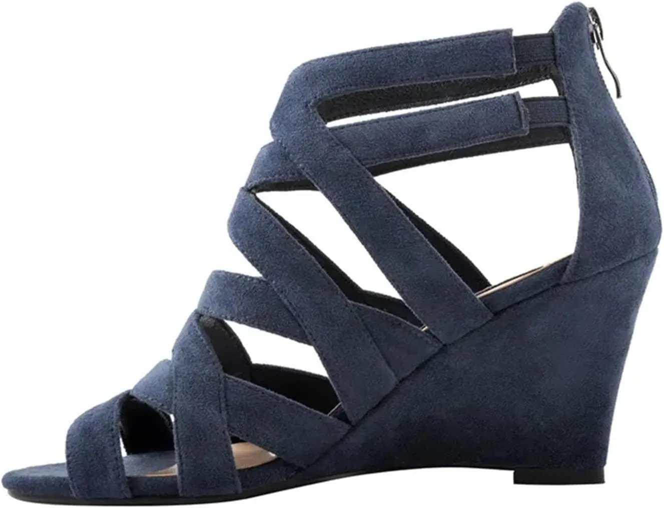 Women's Gladiator Cut-Out Wedge Sandals - Peep Toe Casual Party Shoes