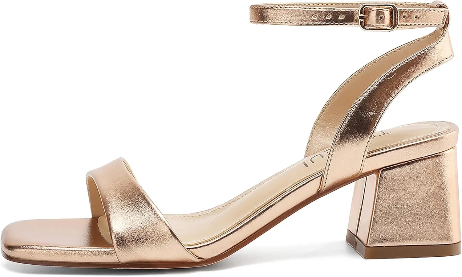 Women's Heeled Sandals Strappy Low Block Heels Chunky for Women Comfortable Ankle Strap Open Toe Party Wedding Dress Shoes for Women Dressy