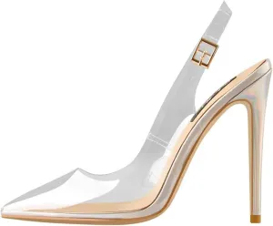 Women's Iridescent Pumps - 12cm Pointed Toe Party Stilettos