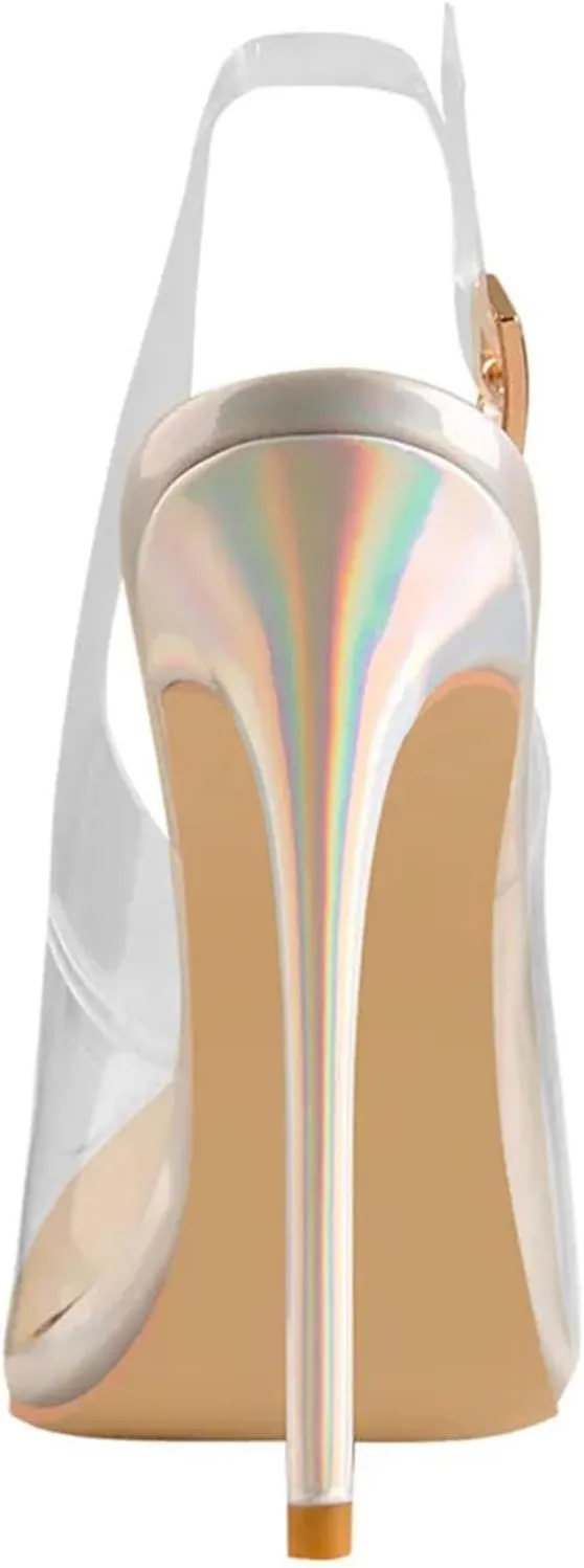 Women's Iridescent Pumps - 12cm Pointed Toe Party Stilettos