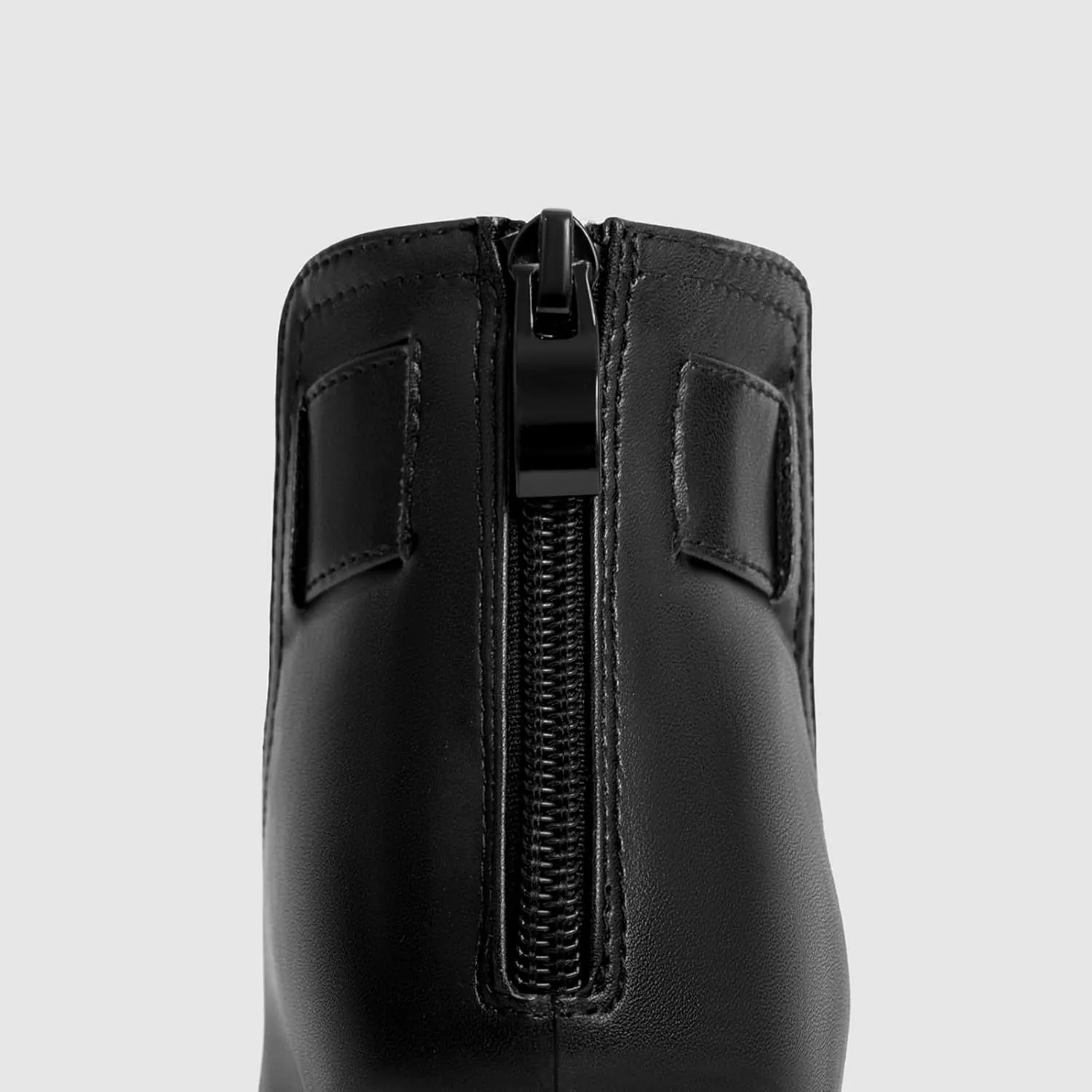 Women's Leather Hollow Fish Mouth Out High Top Stiletto Heels Sandals Fashion Comfortable Pointed Open Toe Back Zipper Anti Slip Dress High Heels Boot Sandals for Business Paty