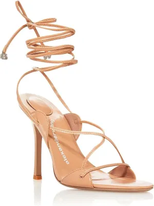 Womens Lucienne Leather Slingback Sandals Taupe 38.5 Medium (B,M), Peachy Nude
