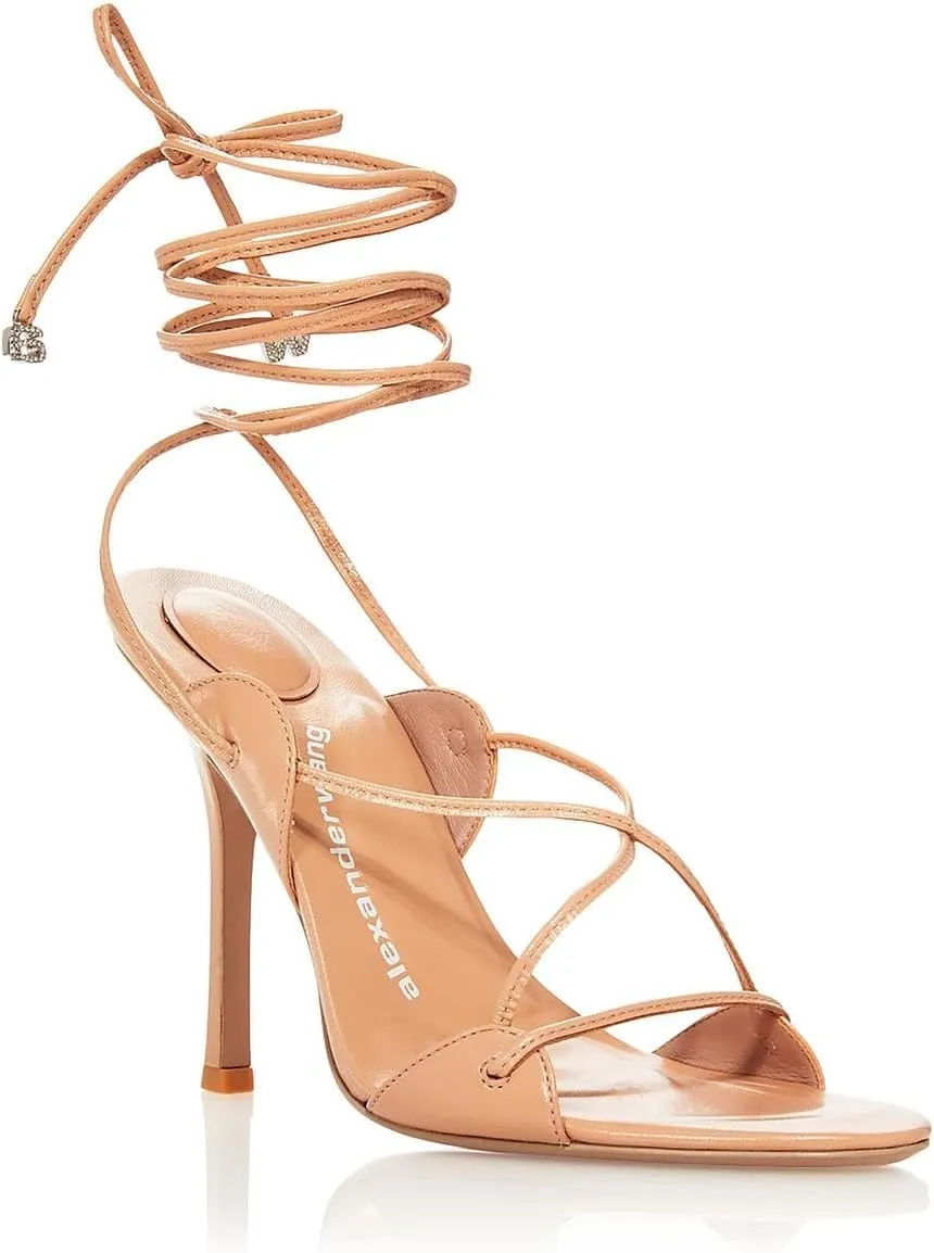 Womens Lucienne Leather Slingback Sandals Taupe 38.5 Medium (B,M), Peachy Nude