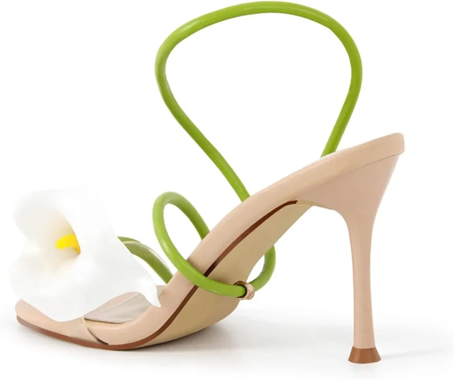 Women's Open Toe Flower Sandals - Wedding Heels Summer Dressy Stilettos