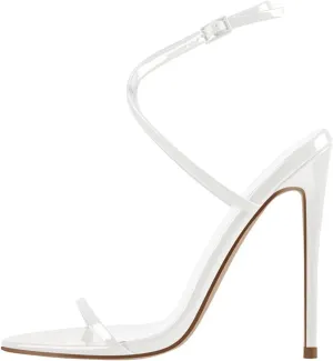 Women's Peep Toe Ankle High Heel Sandals - Handmade Summer Party Stilettos