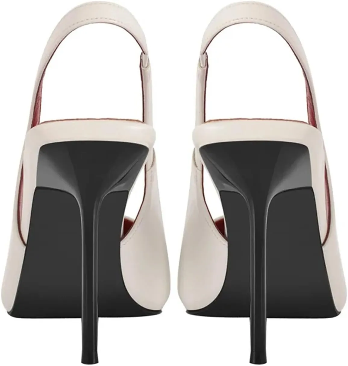Women's Pointed Toe Stiletto Heels - Slingback Slip-On Backless Fashion Sandals
