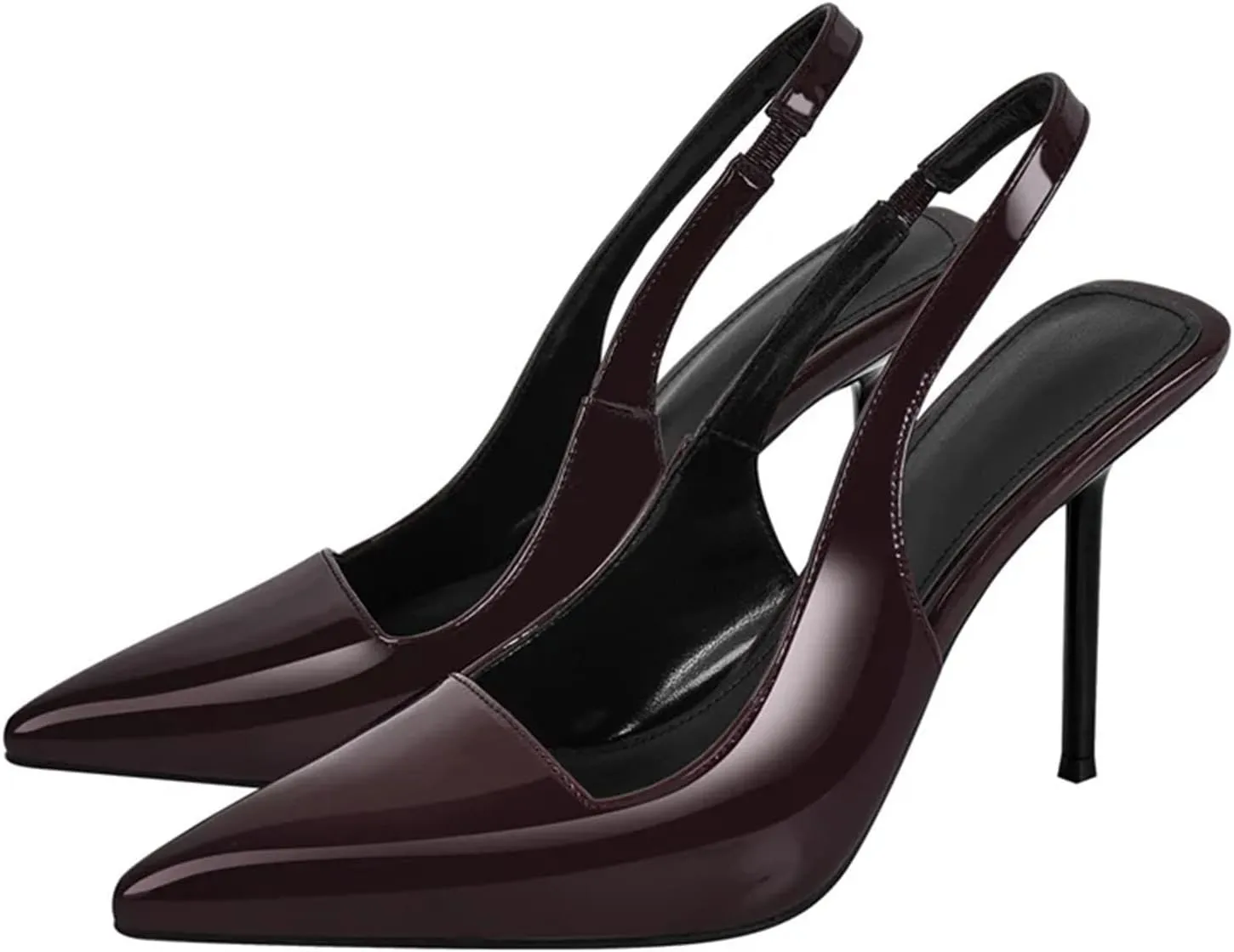 Women's Pointed Toe Stiletto Heels - Slingback Slip-On Backless Fashion Sandals